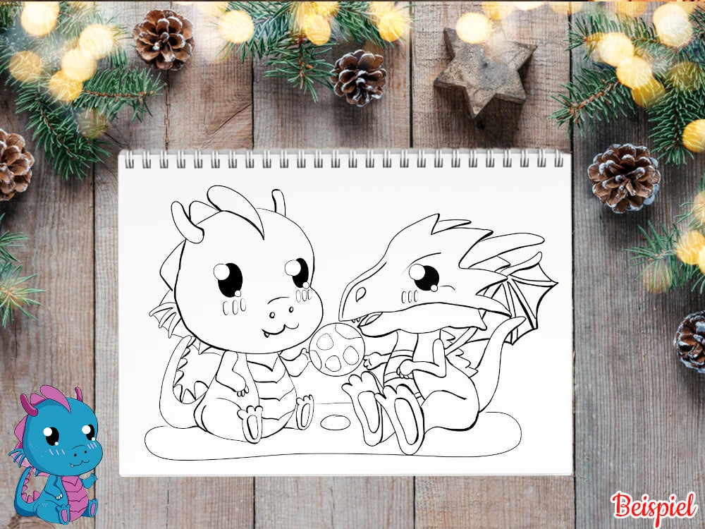 Weihnachts-Abenteuerkalender – Handgemalt & Kawaii