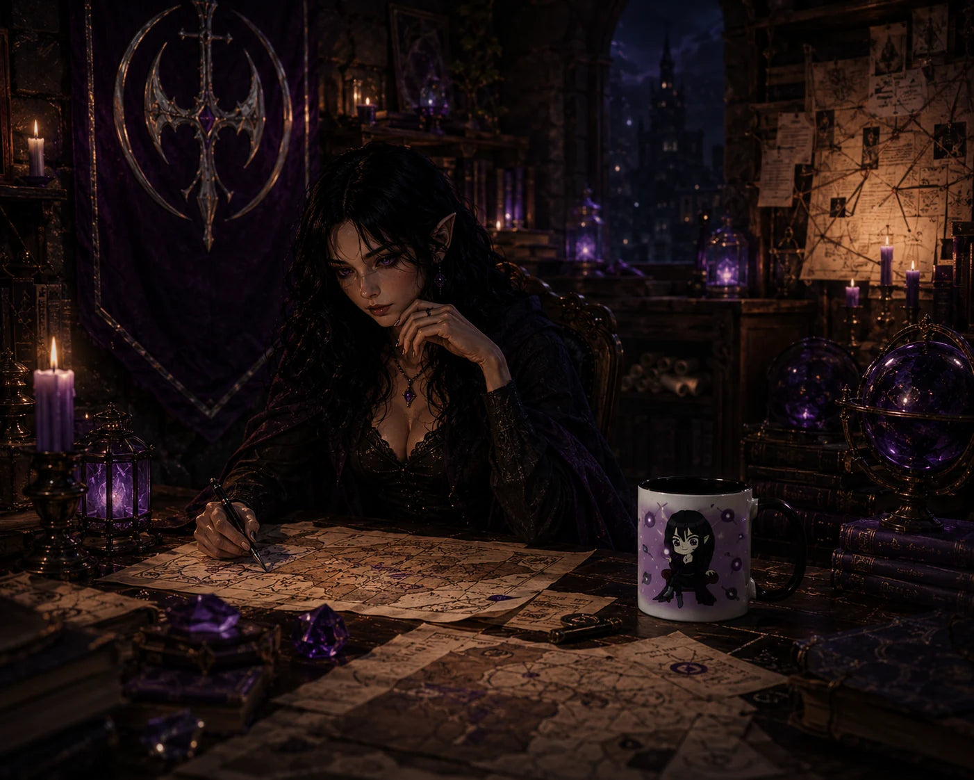 Miriana – Chibi Master Spy with Magical Blade Web Mug