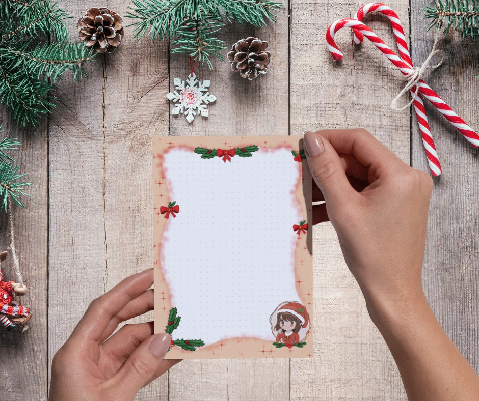 Kleines Weihnachtsgeschenk-Schreibset – Elfe 🎄