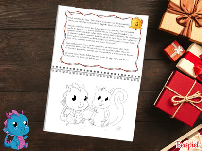 Weihnachts-Abenteuerkalender – Handgemalt & Kawaii