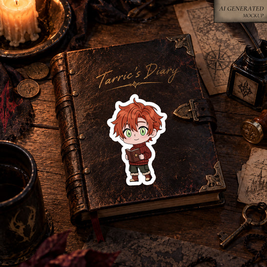 Aurelius Chibi Christmas Sticker | Winter Fantasy | Elyndor