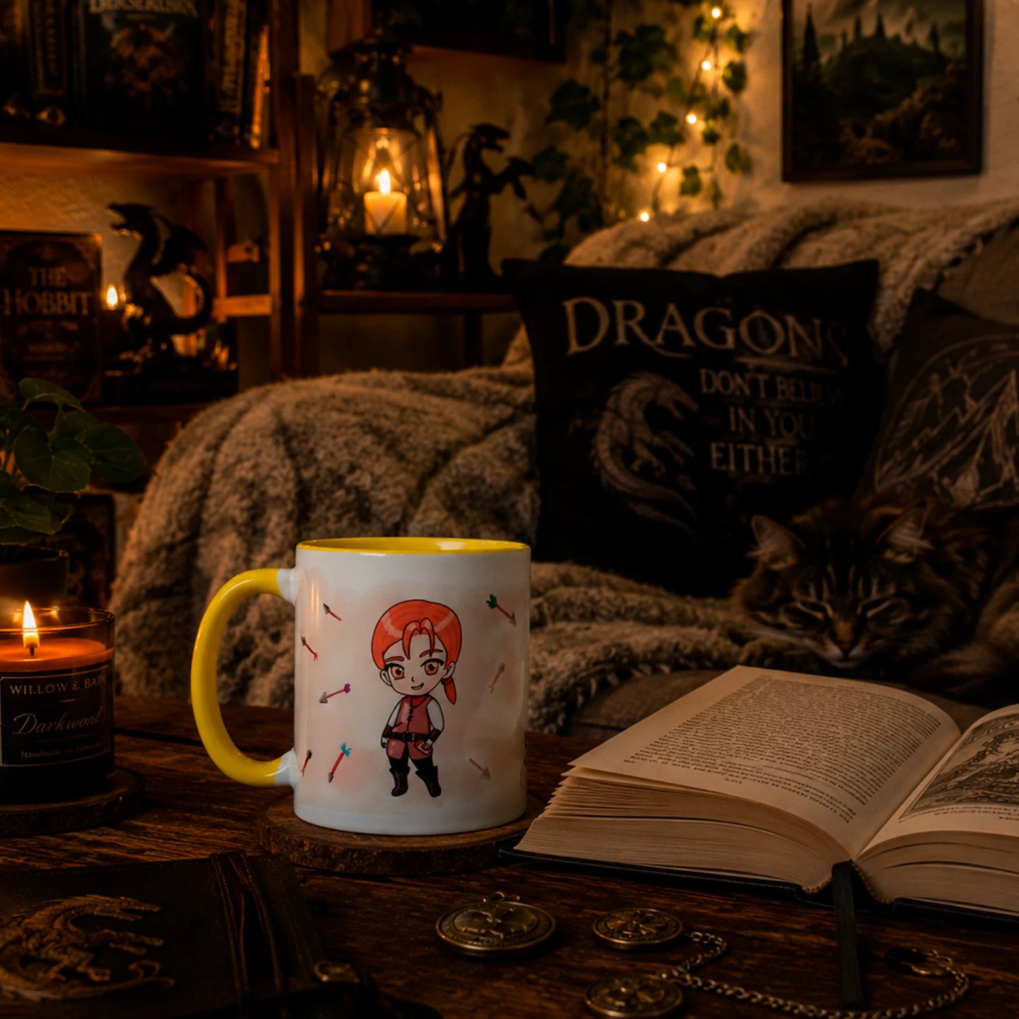 Tarric Vethrin – Chibi Adventurer & Storyteller Mug