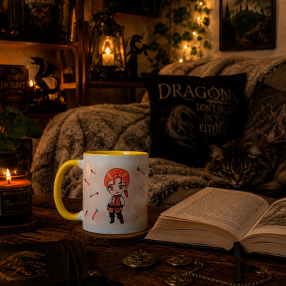 Tarric Vethrin – Chibi Adventurer & Storyteller Mug