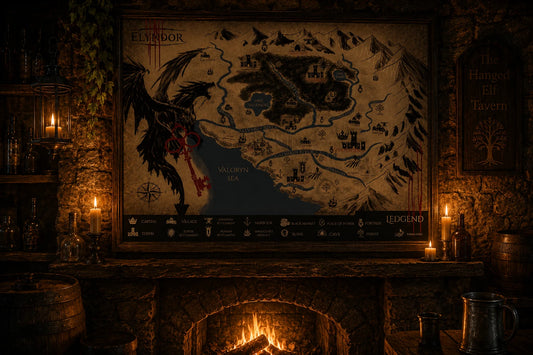 Map of Elyndor – Illustrated Fantasy World Poster