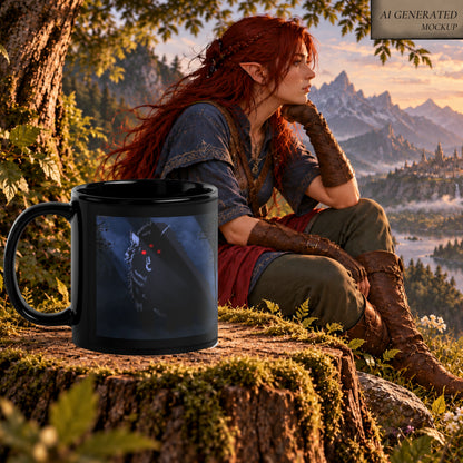 Grymvor - Three-Eyed Wolf Fantasy Mug | Elyndor