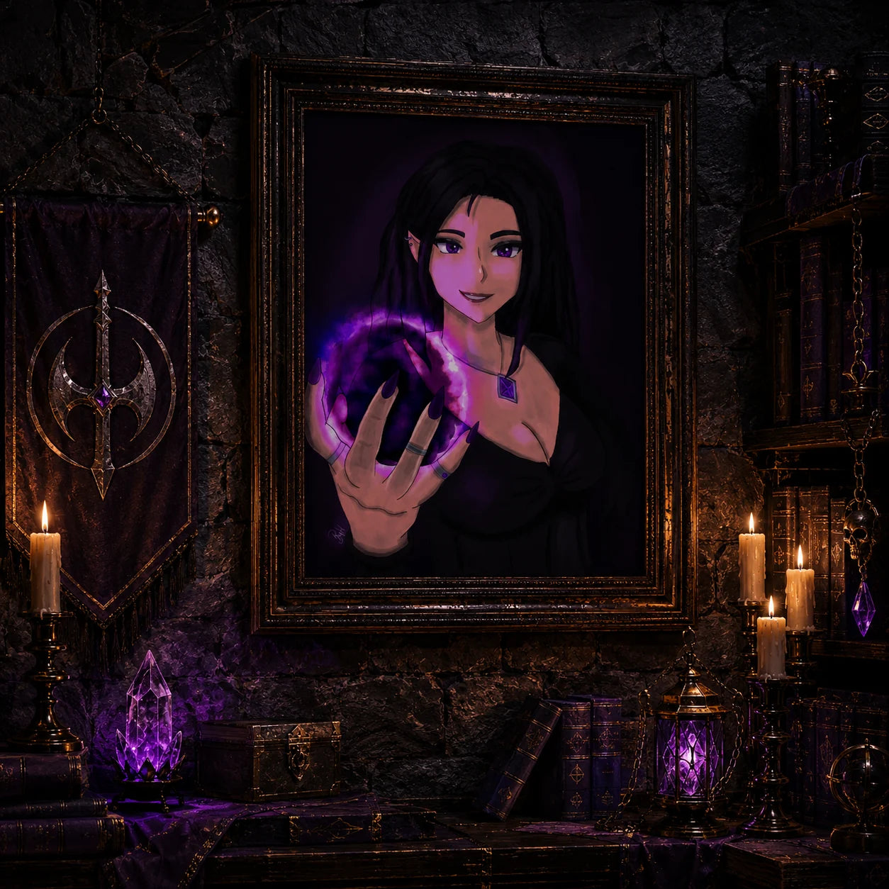 Miriana Silvershade – The Unseen Hand | Fantasy Art Print
