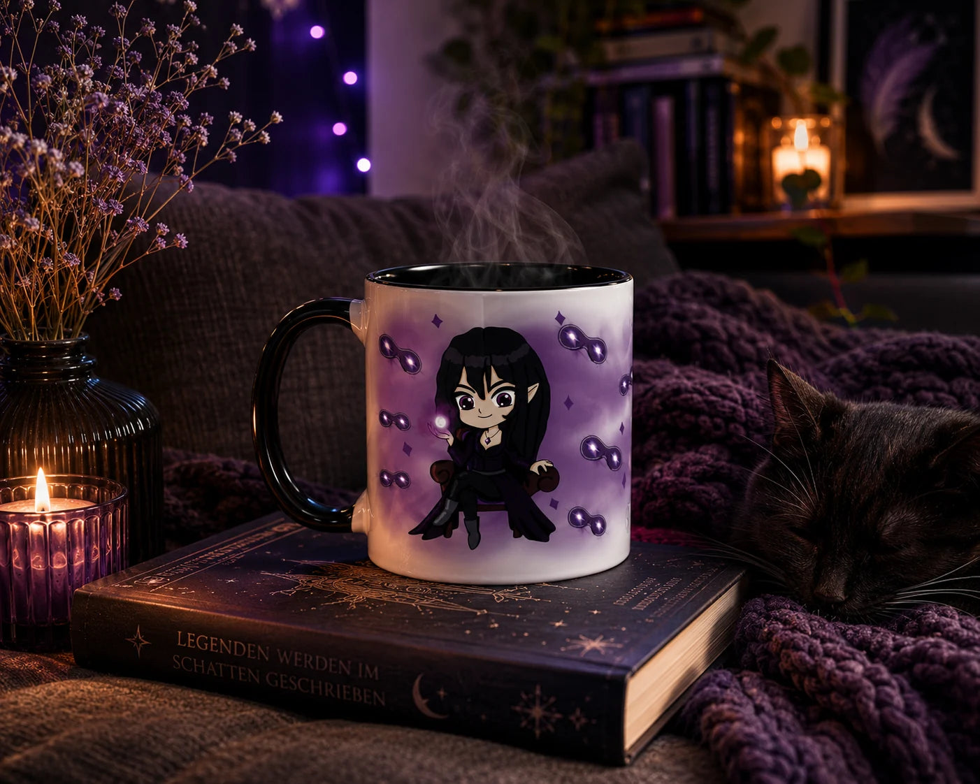 Miriana – Chibi Master Spy with Victorian Masks Mug
