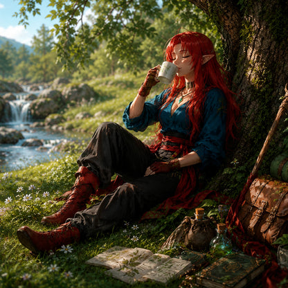 Naira Chibi – The Elven Adventurer | Fantasy Mug