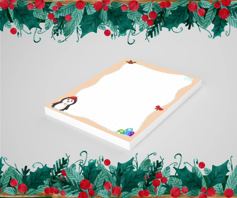 Kleines Weihnachtsgeschenk-Schreibset – Pinguin 🎄