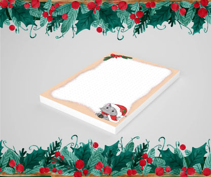 Großes Weihnachts-Geschenkset – Katze Tasse, Block & Sticker 🎄