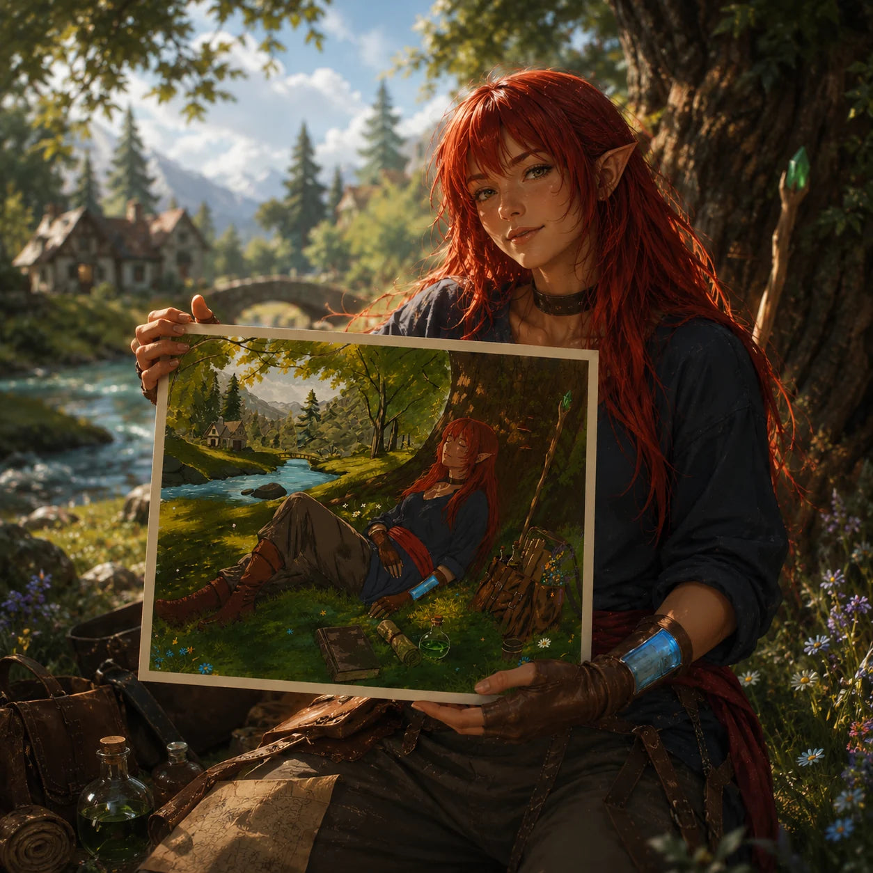 Naira – A Moment of Peace | Elyndor Art Print