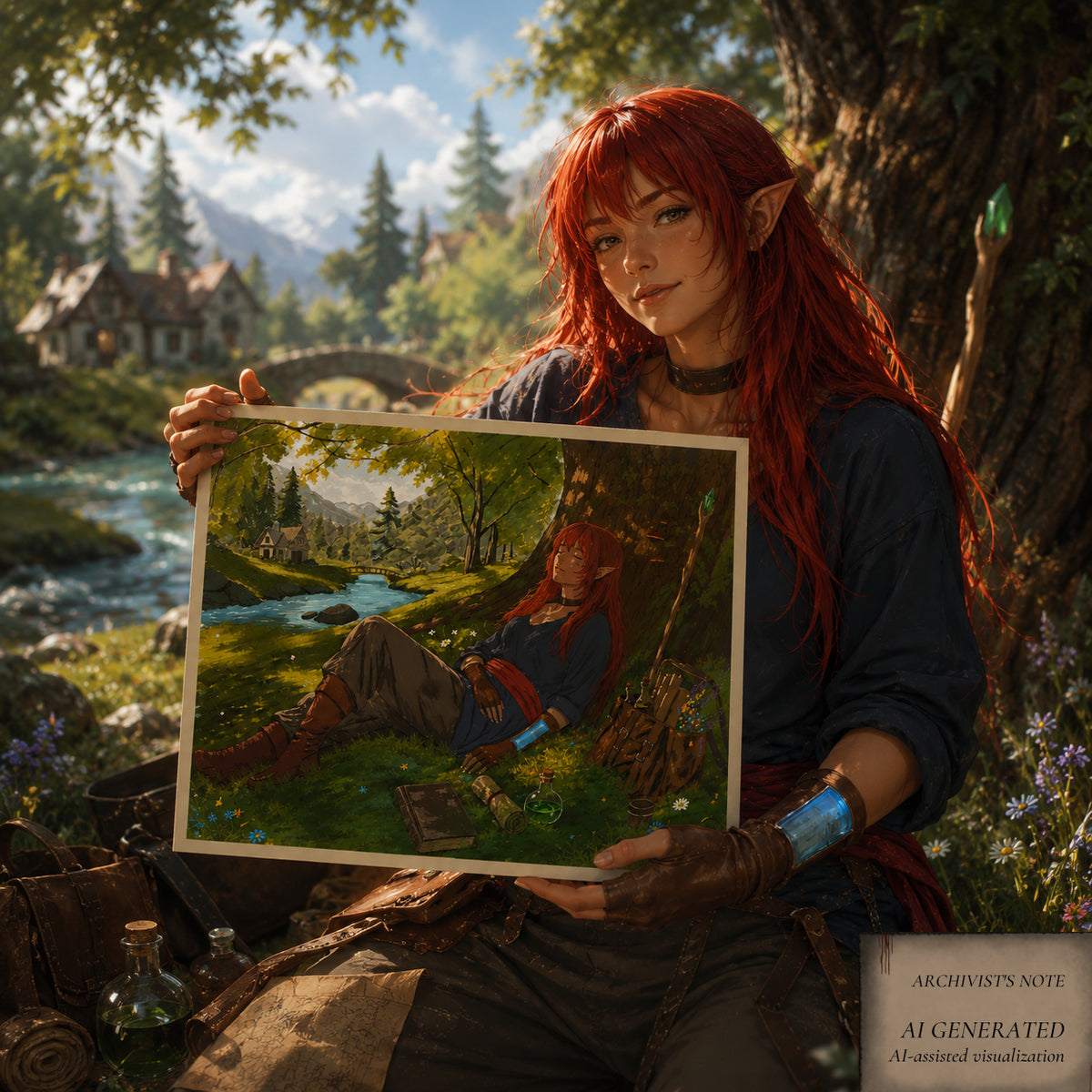 Naira – A Moment of Peace | Elyndor Art Print