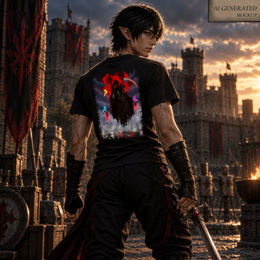 Sensi — The Reaper’s Vigil | Gothic Fantasy T-Shirt | Grimms Hollow