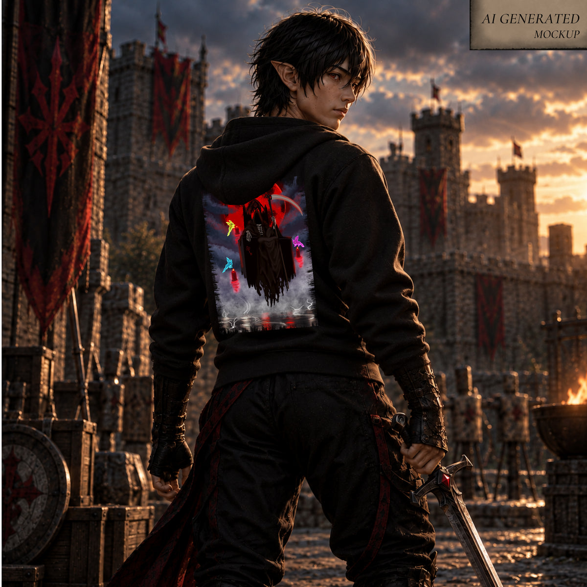 Gothic Fantasy Hoodie | Sensi | The Reaper’s Vigil