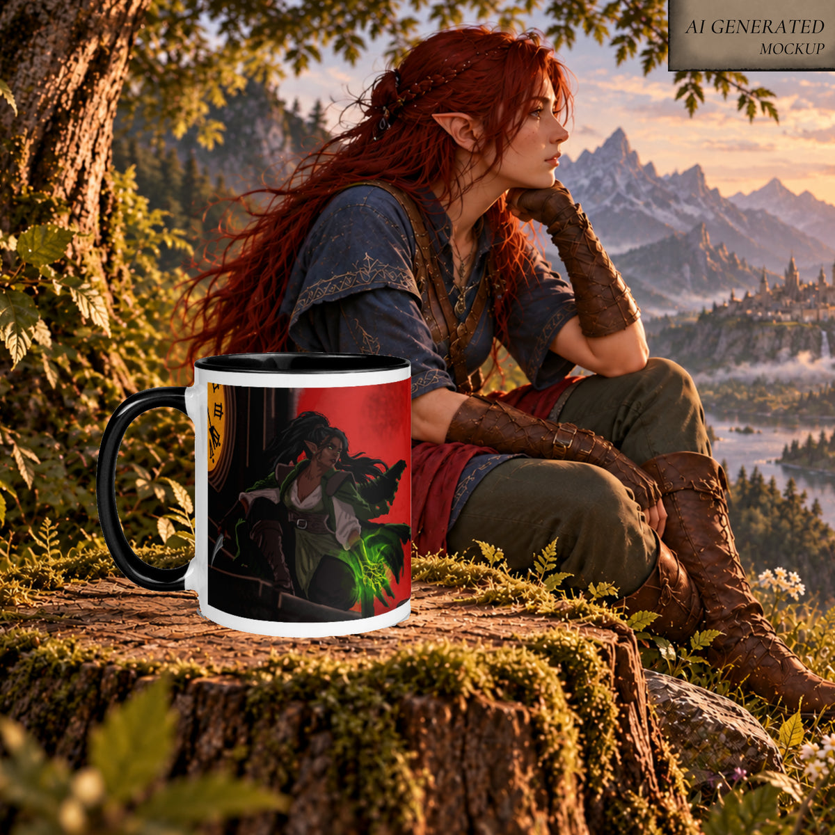 Seralya — Blood Moon | Gothic Fantasy Mug | Grimms Hollow