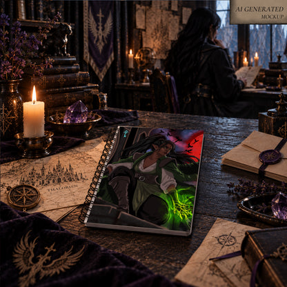 Seralya — Blood Moon Fantasy Spiral Notebook | Grimms Hollow