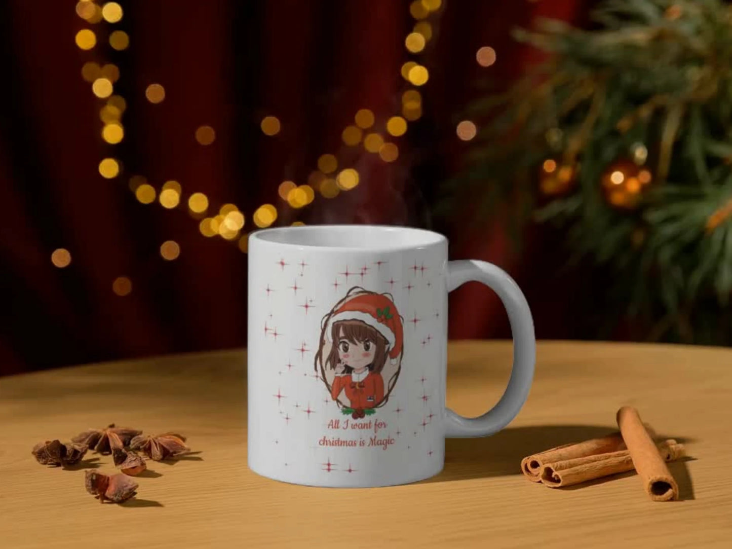 Großes Weihnachts-Geschenkset – Elfe Tasse, Block & Sticker 🎄