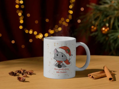 Großes Weihnachts-Geschenkset – Katze Tasse, Block & Sticker 🎄
